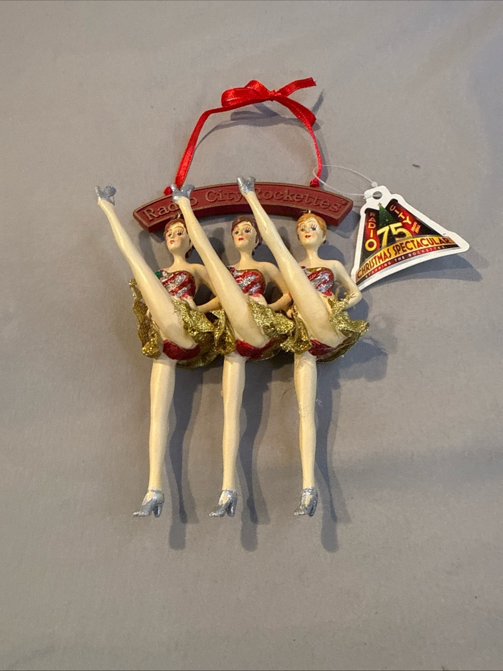 2007 Rockettes Kicking Candy Cane Ornament NWT